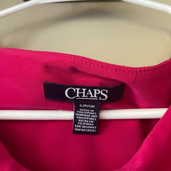 Chaps Black & Pink Colorblock Short Sleeve Midi Dress S NWT - Picture 5 of 6